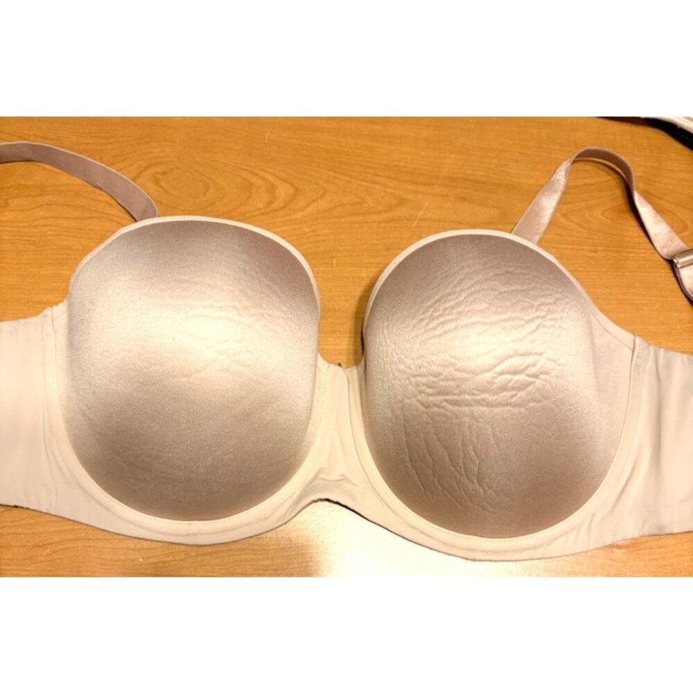 ThirdLove strapless bra 38G padded underwire nude